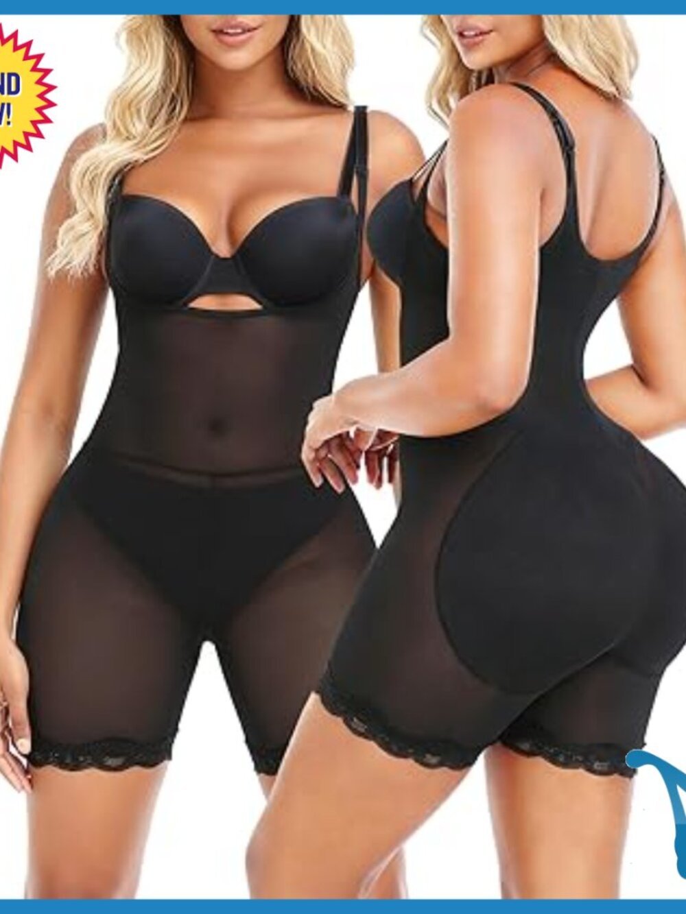 Open Bust Seamless Shapewear Bodysuit Tummy Control Butt Lifter